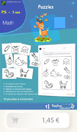 jeu puzzle pour les enfants de maternelle à imprimer