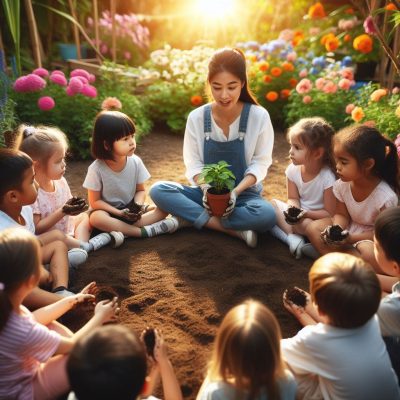 Jardinage en Miniature avec les enfants de Maternelle