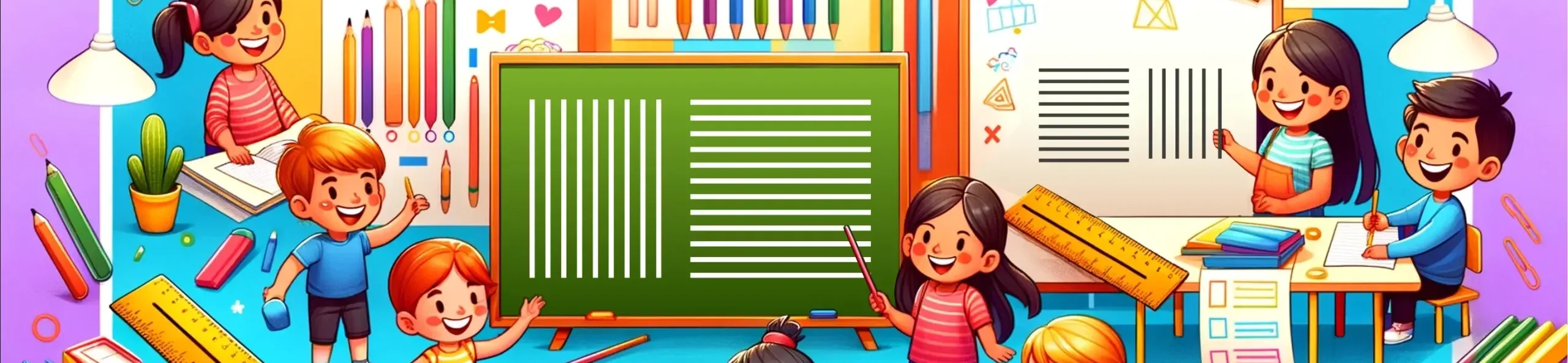 Activités graphisme MS - exercices sur les lignes verticales et horizontales pour développer la motricité fine des enfants en Maternelle