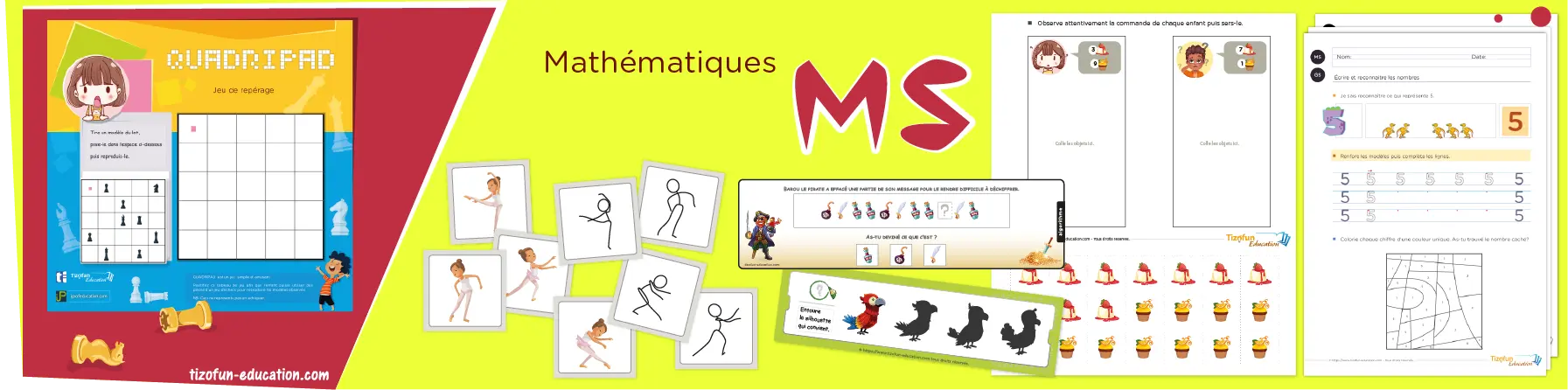 Toutes les idées qu'il vous faut pour animer un progamme de Mathématiques 4 ans - Activités Mathématiques Moyenne Section Maternelle : Jeux et exercices ludiques
