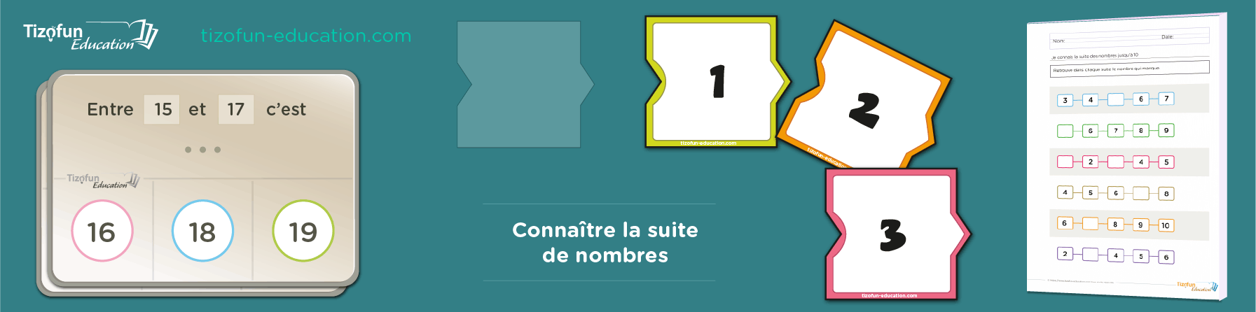 Les enfants apprennent les nombres en petite section - exercices de numération de 1 à 5