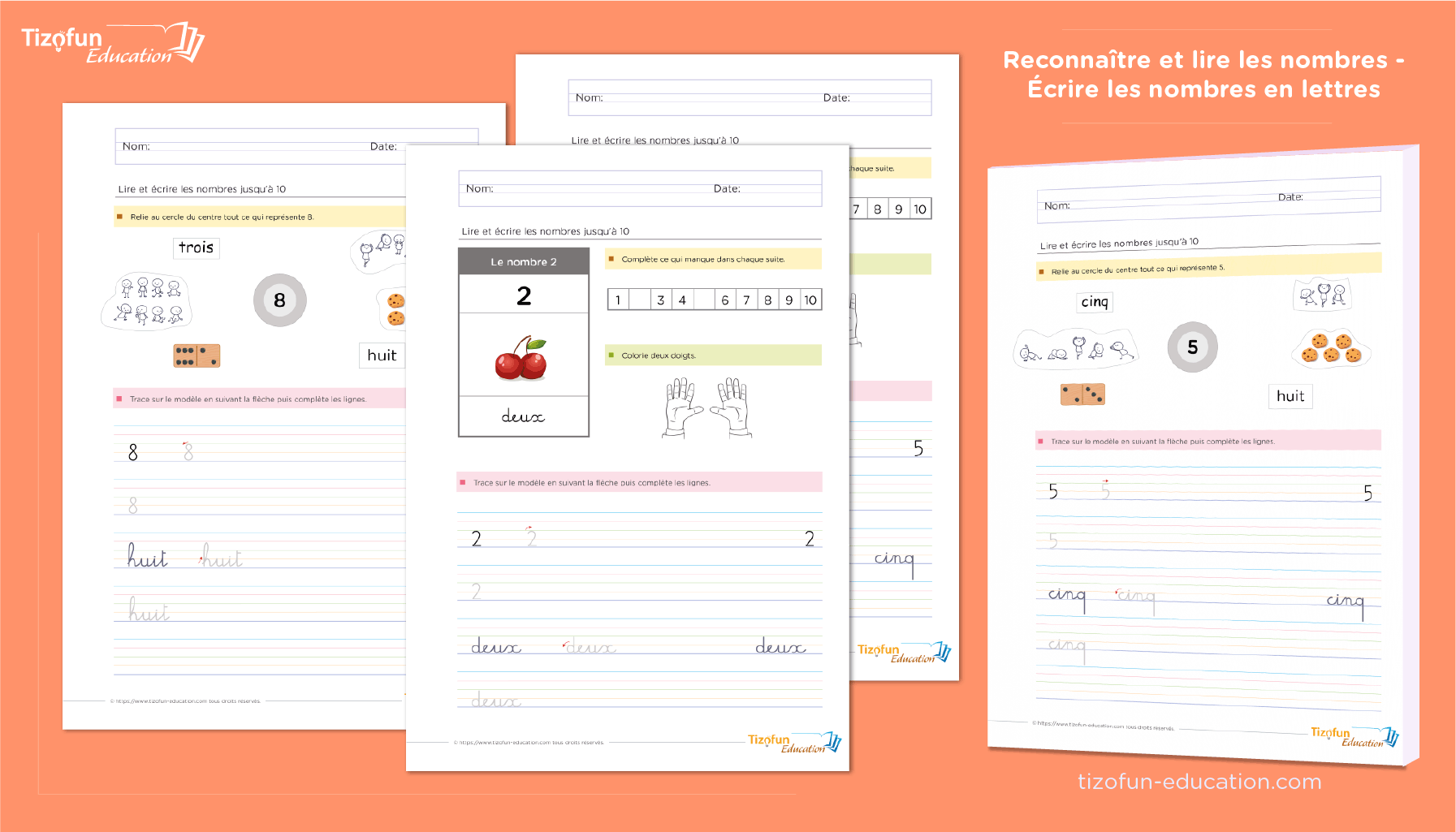 Exercices pour Lire et Écrire les Nombres de 1 à 10