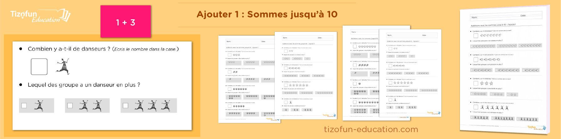 Ajouter 1 aux Nombres jusqu'à 10 : Méthode Simple avec la Bande Numérique