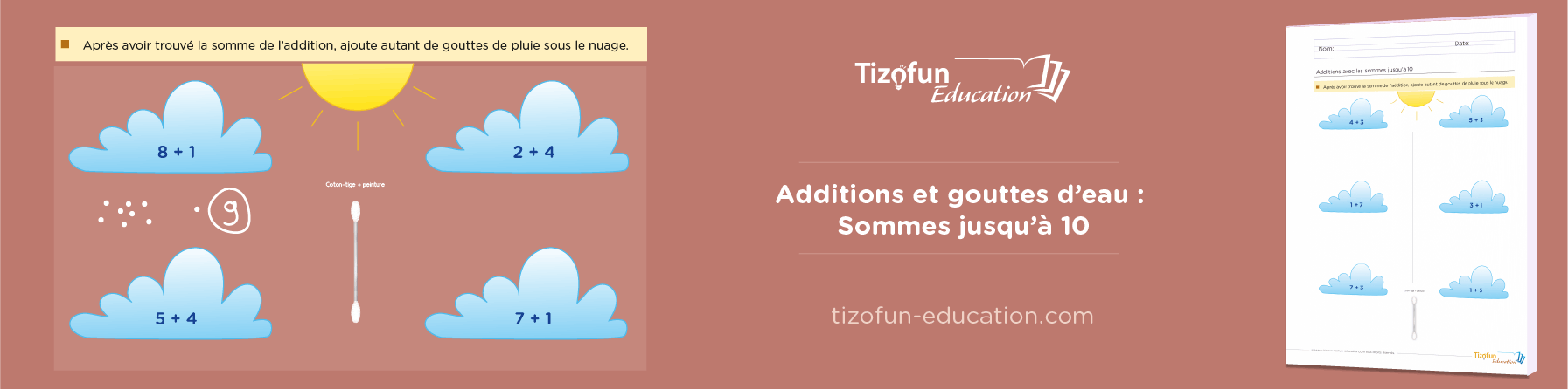 Addition avec les Sommes Jusqu'à 10 pour Maternelle : Fiches et Activités Amusantes