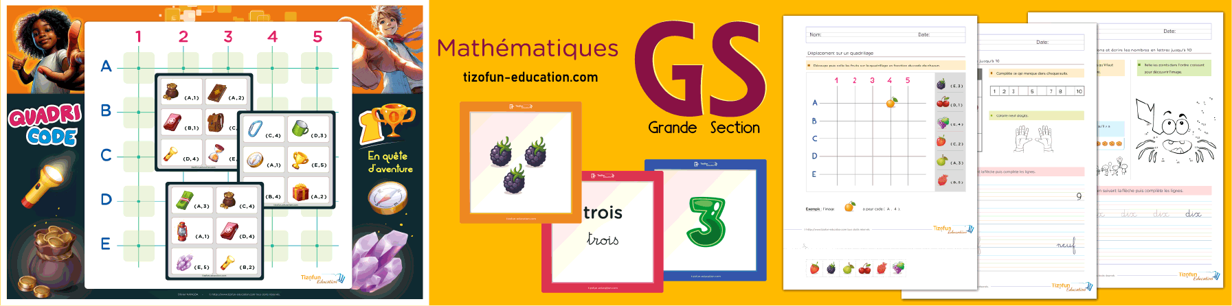 Mathématiques 5 ans GS - Maths en Grande Section : Exercices et Activités pour Maternelle GS