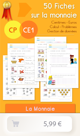 Ressource éducative pour apprendre la monnaie au CP et CE1