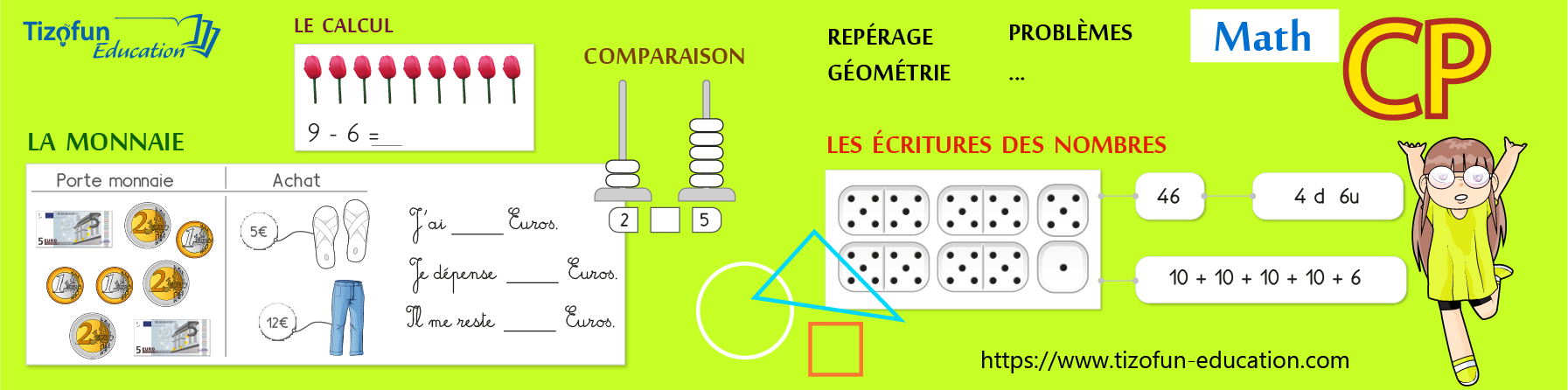 Exercices de mathématiques pour le CP : fiches gratuites à télécharger