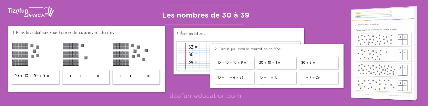 Apprendre les nombres de 30 à 39 facilement : activités ludiques et éducatives