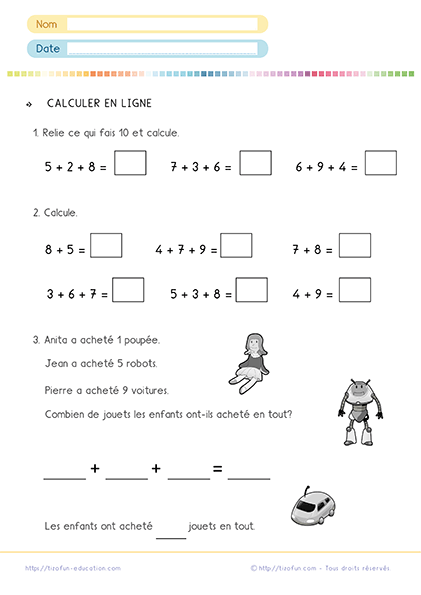 Apprendre à calculer en ligne pour les enfants CP CE1