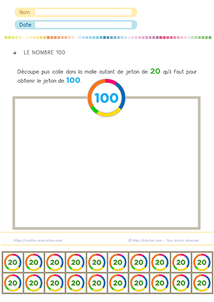 Exercices pratiques et activités ludiques sur le nombre 100 - Jeux simple et efficace