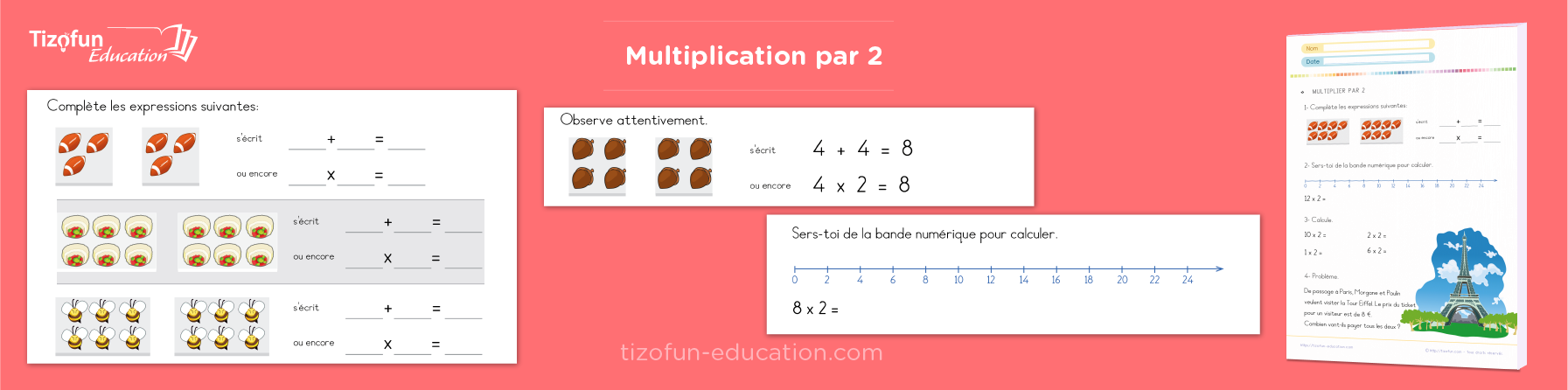 Apprendre la multiplication par 2 au CP avec des exercices et des astuces simples