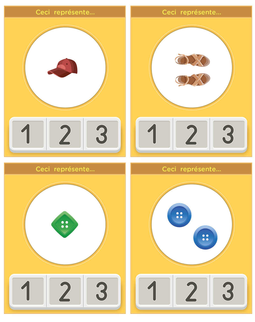 Prévisualiser le jeu memory nombres PS de 1 à 3 à imprimer.