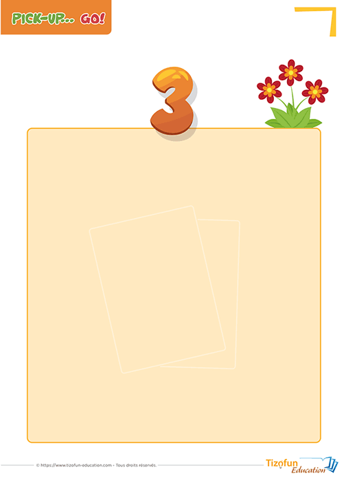tableau de jeu nombres maternelle à imprimer pour apprendre à compter de 1 à 3 en Maternelle Petite Section (PS) - la maison du nombre 3
