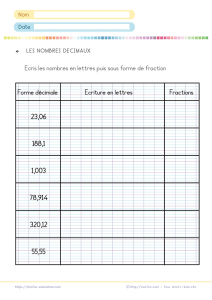 Passer de l’écriture décimale à l’écriture fractionnaire : exercices CM2 et 6ème