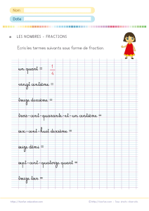 Écrire une fraction à partir de son nom : exercices du CM1 à la 6ème