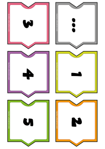 Jeu de suite numérique en Maternelle MS GS avec cartes à encastrer