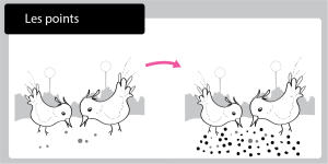 Activité de graphisme PS MS où les enfants complètent les graines des oiseaux avec des points réalisés au doigt, au feutre ou à la peinture.
