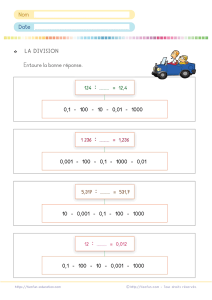 Diviser par 10, 100 ou 1000 : exercices en ligne CM2 et 6ème