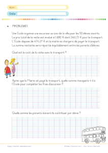Résoudre un problème avec des nombres décimaux CM1 6e : excursion scolaire et calcul de budget