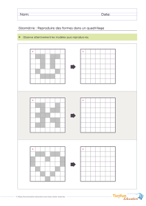 Reproduire des formes sur quadrillage Pixel art : modèles GS CP