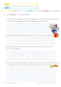 Résoudre un problème de mesures de capacités CM1 CM2 6e avec des situations concrètes