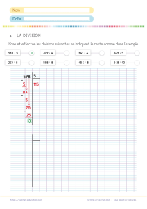 Apprendre la division posée à 2 chiffres avec méthode au CM2