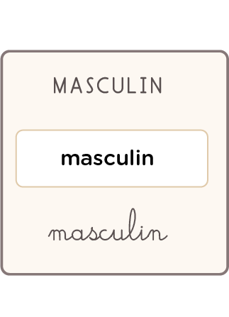 carte texte genre masculin
