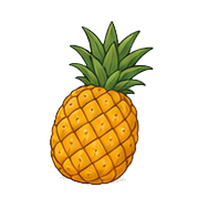 carte texte + image qui présente un ananas