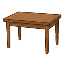 carte texte + image qui présente une table