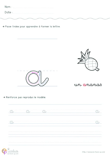 Minuscules cursives : 30 fiches du doigt au crayon, avec une image — MS · GS — aperçu 3