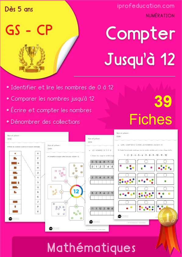 Compter jusqu'à 12 : dénombrer, comparer, décomposer — GS · CP · CE1