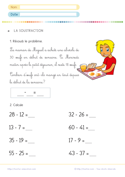 Soustraction CP CE1