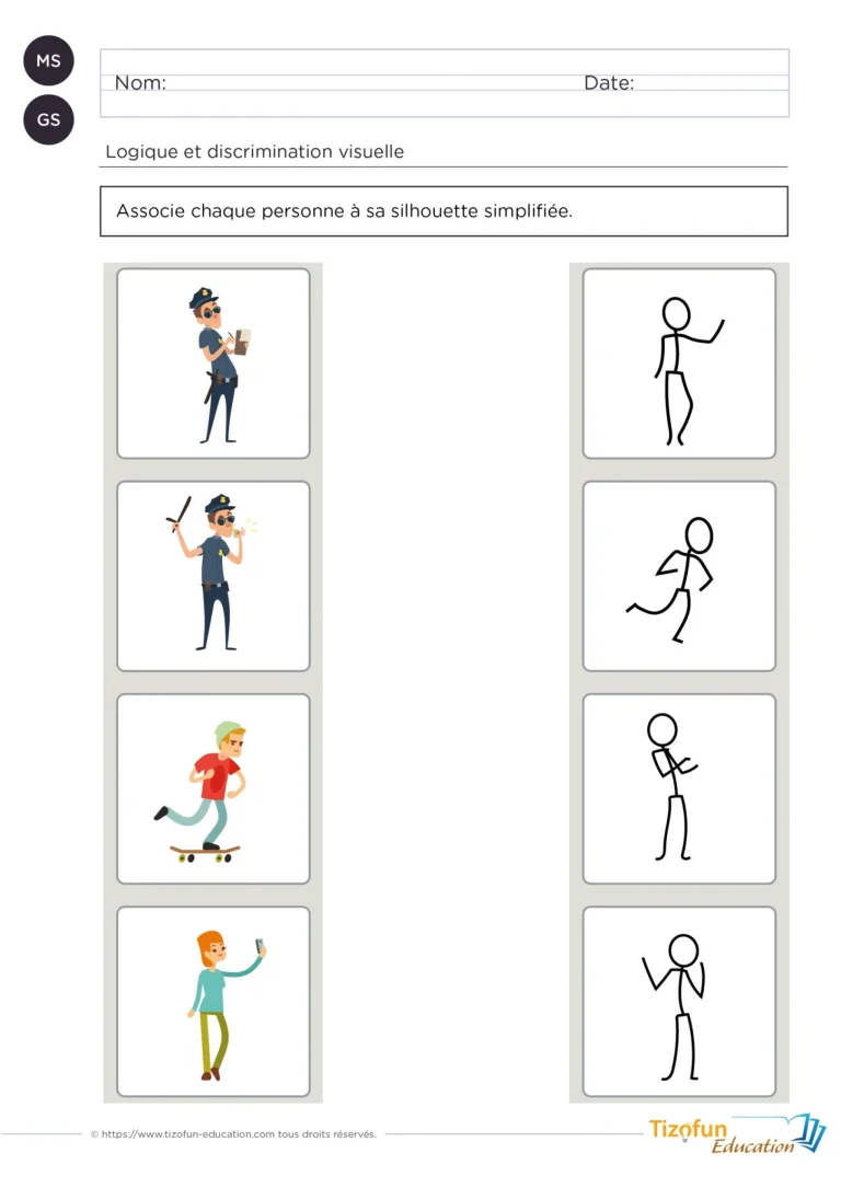 Exercices de Discrimination Visuelle - Identifier les Formes et Silhouettes