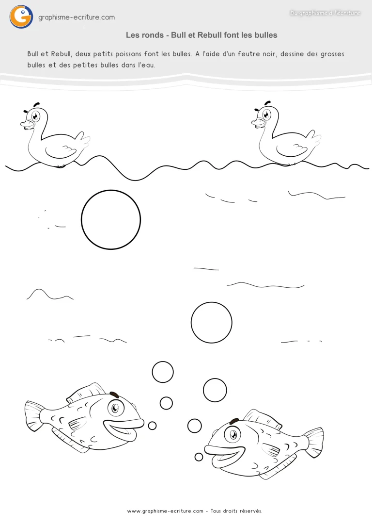 Graphisme PS : 21 fiches à décorer, bulles, points et traits — PS — aperçu 2