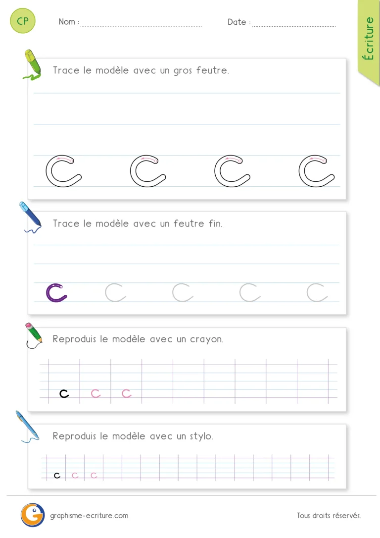Minuscules cursives : 28 fiches du gros feutre au stylo — CP · CE1 — aperçu 1
