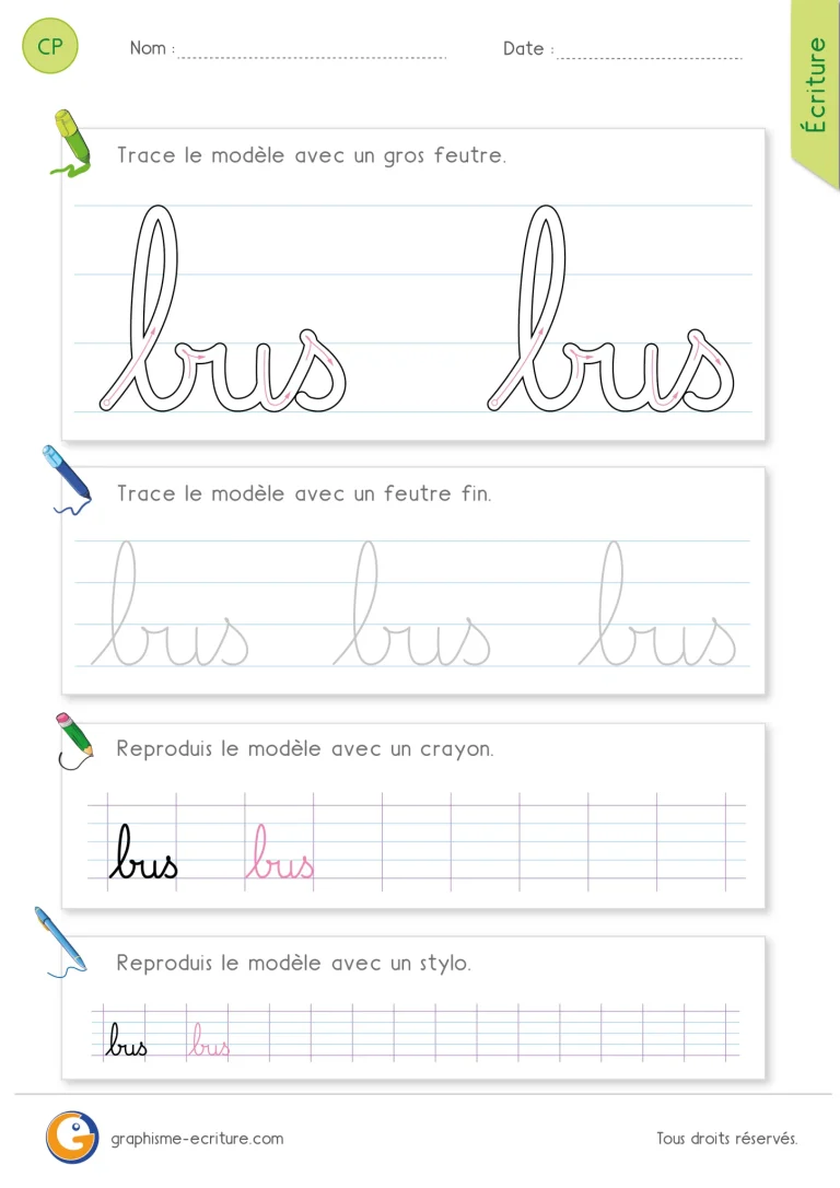 Écrire les mots utiles : 35 fiches, des lettres liées aux mots — CP · CE1 — aperçu 3