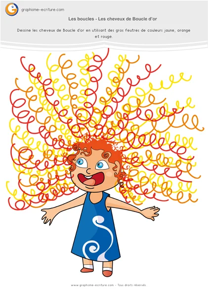 Atelier de Graphisme MS - Cheveux de boucle d'or — aperçu 4