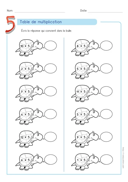 Tables de multiplication de 1 à 12 : le pack complet — CE1 à CM2 — aperçu 4