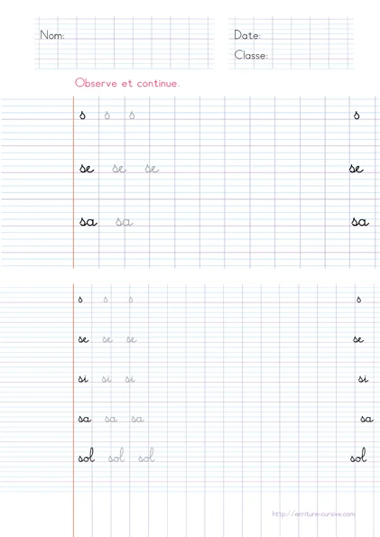 Cahier d'écriture CP : 54 fiches, de la lettre à la phrase — CP — aperçu 1