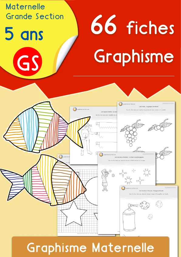 Graphisme GS : 66 fiches pour réviser et enchaîner les signes — MS · GS