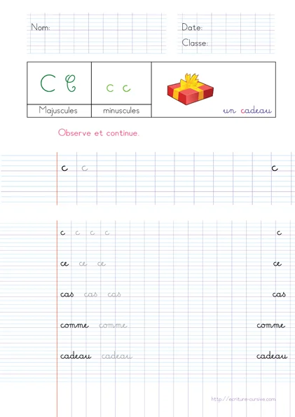 Copie CP - mots en c