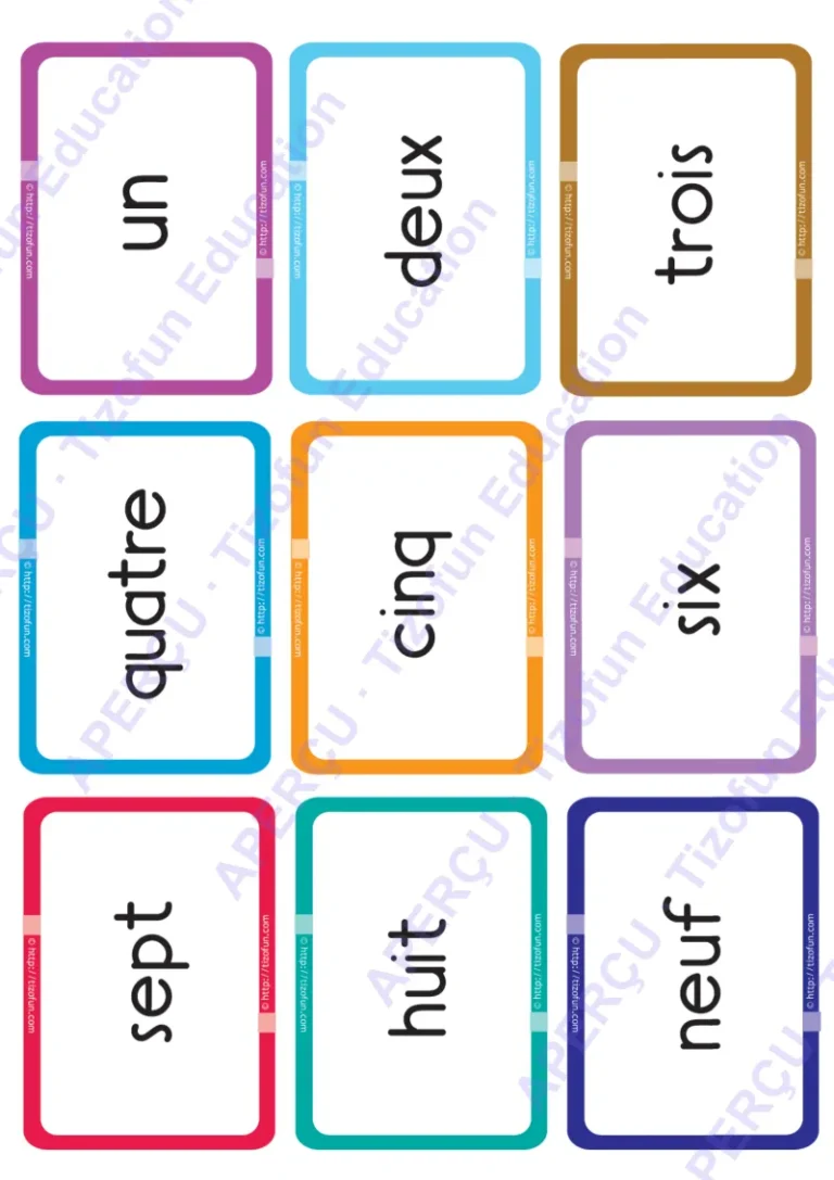 Aperçu 3 — Jeu de cartes pour maîtriser les nombres de 1 à 12