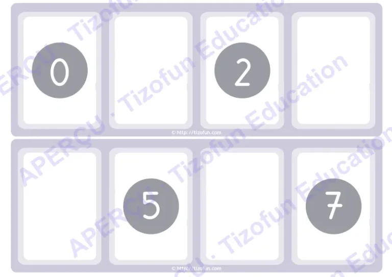 Aperçu 3 — Nombres de 1 à 50 | Jeu de cartes pour apprendre la suite des nombres