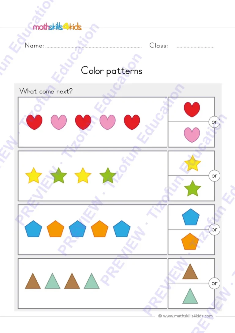 Preview 2 — PreK quick witted daily math practices