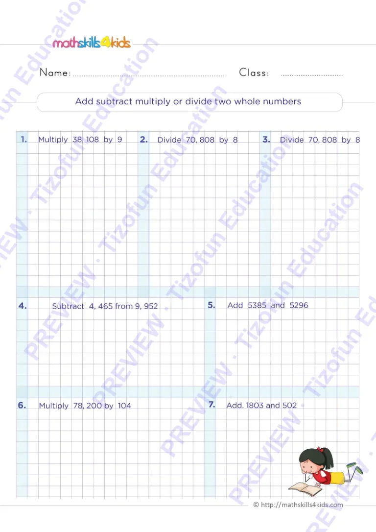 Preview 2 — Grade 6 Mixed operations with solutions
