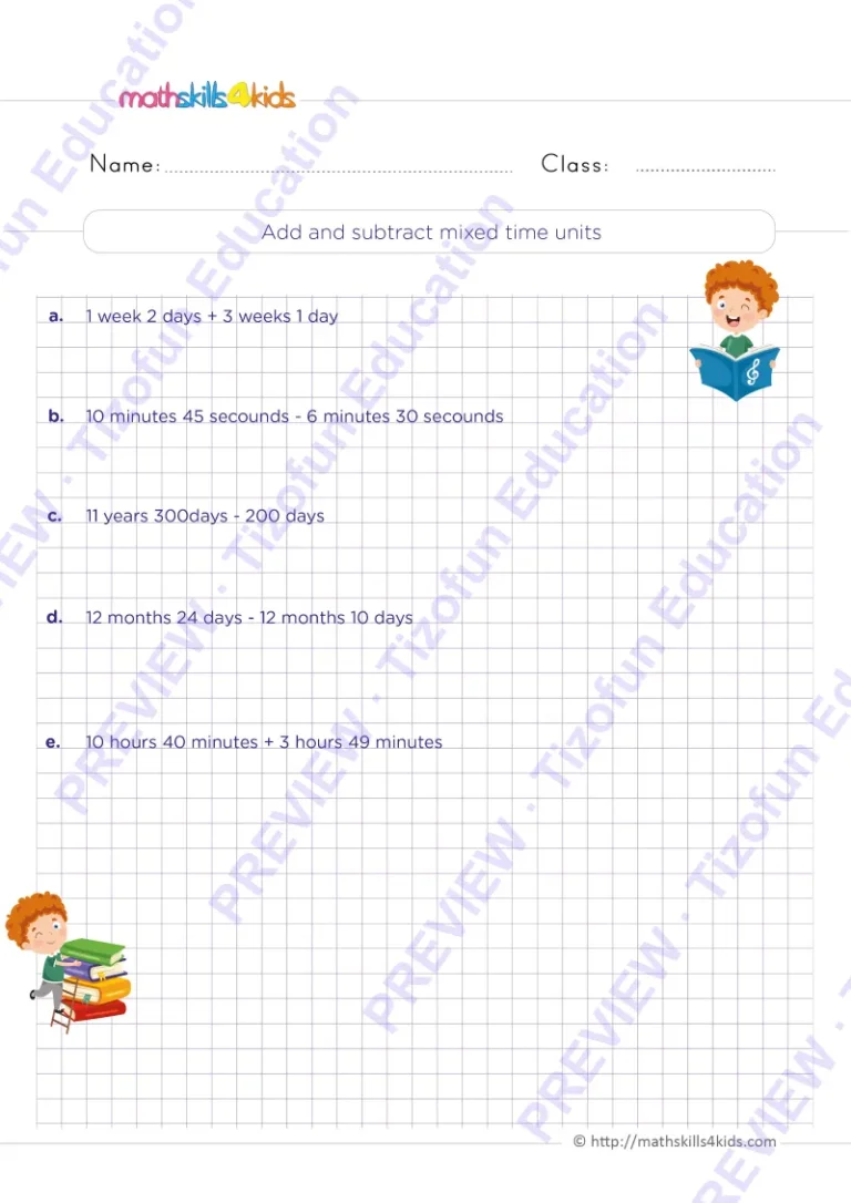 Preview 3 — Grade 6 Time worksheets with solutions