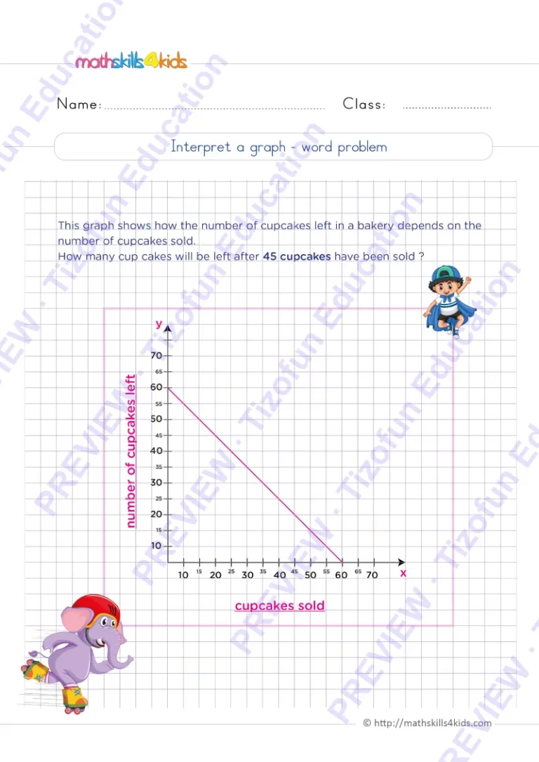 Preview 3 — Grade 6 Two-variable equations worksheets with solutions