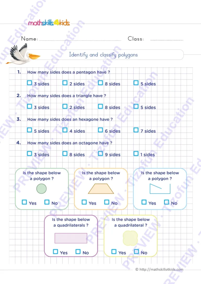 Preview 2 — Grade 6 Two-dimensional figures worksheets with solutions