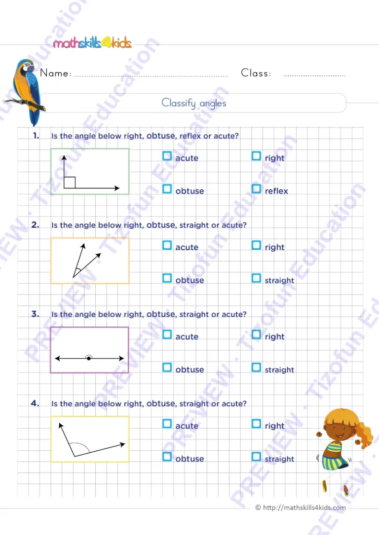 Preview 3 — Grade 6 Two-dimensional figures worksheets with solutions