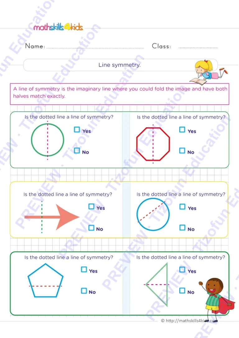Preview 2 — Grade 6 Symmetry and transformation worksheets with solutions
